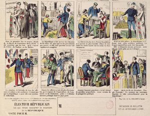 Propaganda repubblicana a sostegno della fondazione della Terza Repubblica, c.1881 da French School